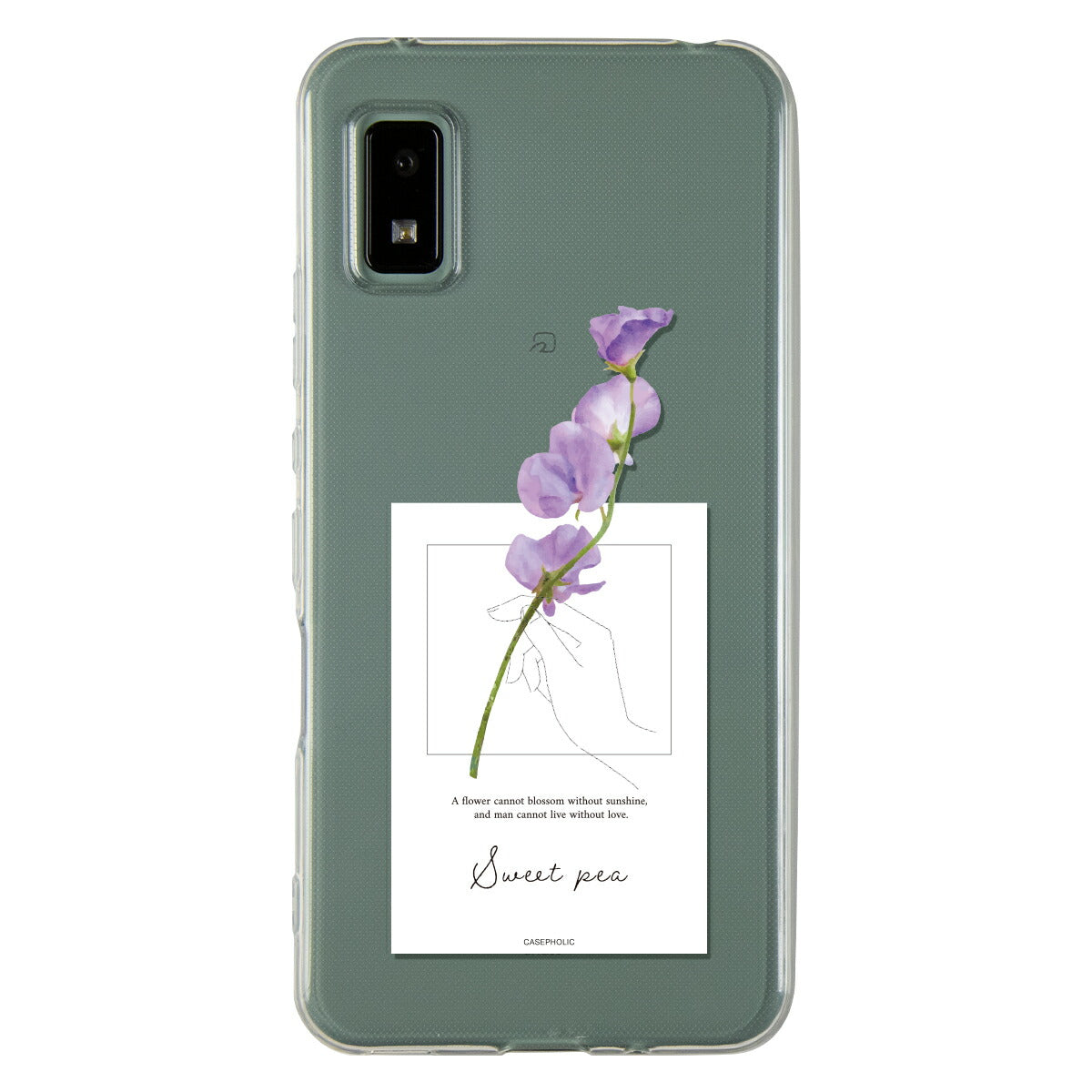 AQUOS 名入れ対応 一輪花 スマホケース