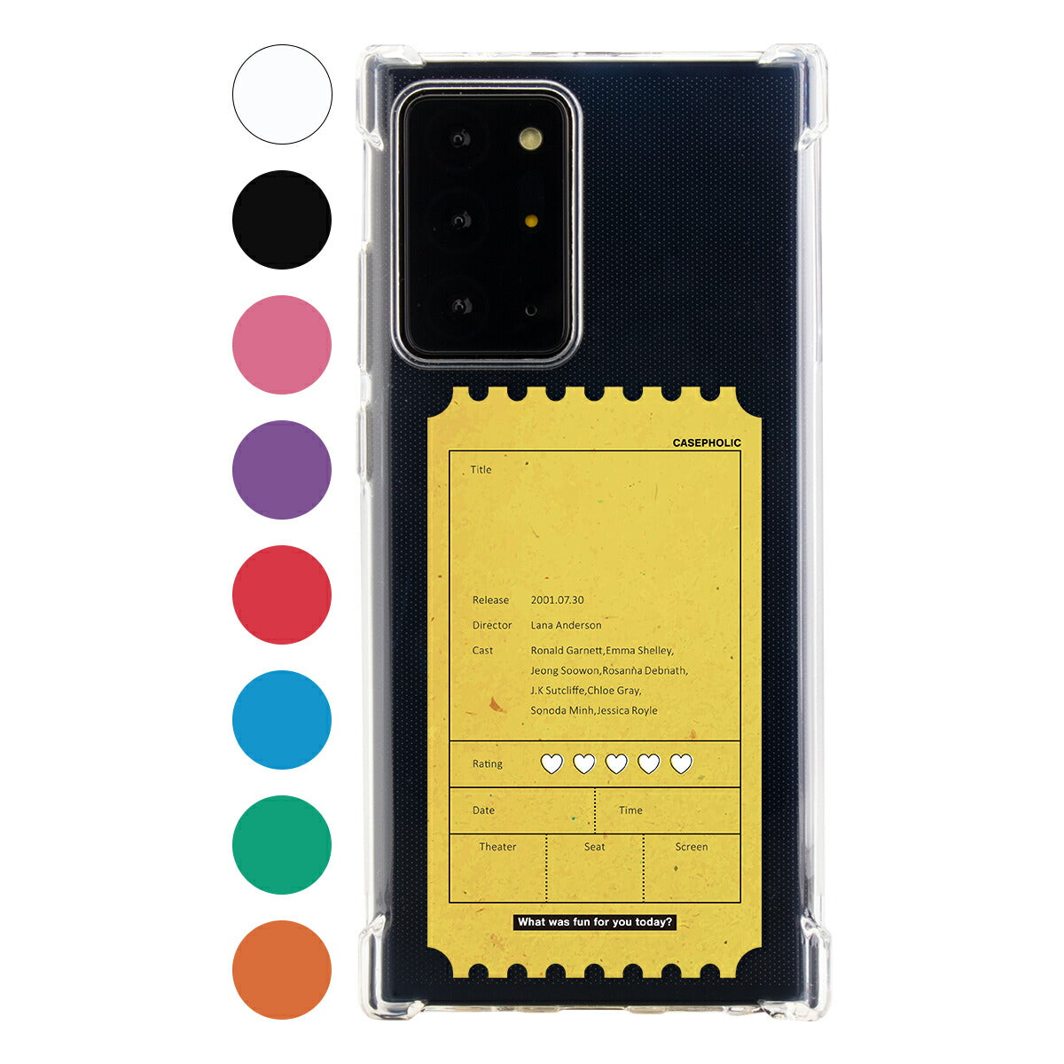 Galaxy 名入れ対応 映画チケットモチーフ スマホケース
