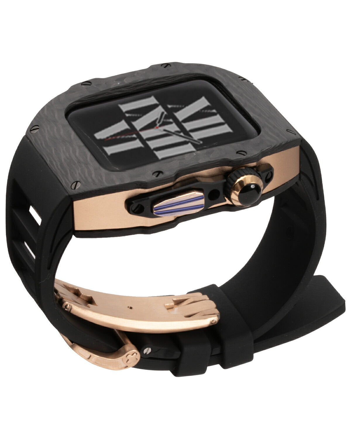 Apple Watch カーボンラバーバンド メンズ 44mm 45mm