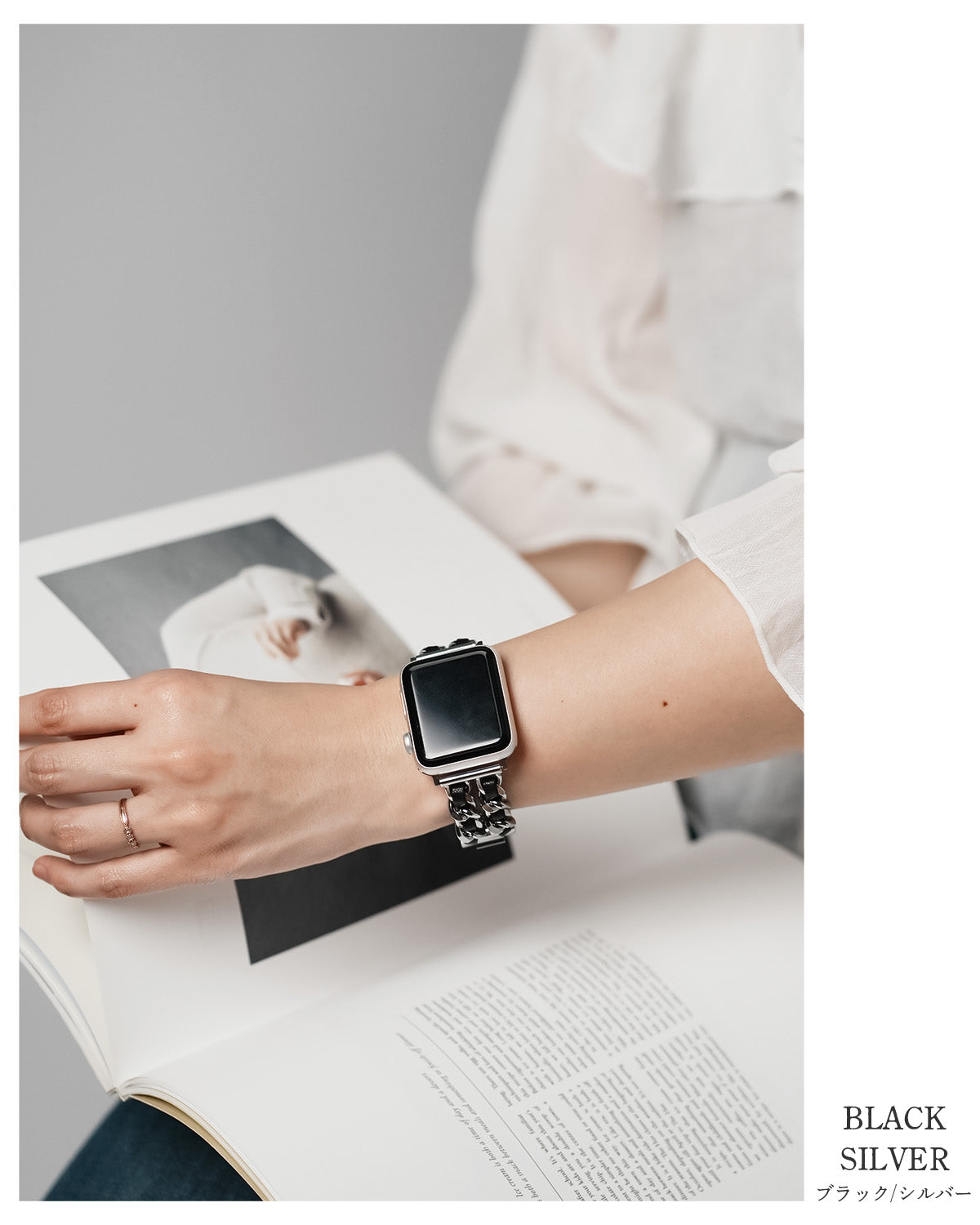 Apple Watch レザー チェーン バンド