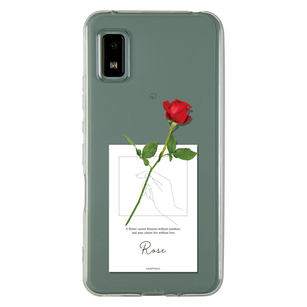 AQUOS 名入れ対応 一輪花 スマホケース