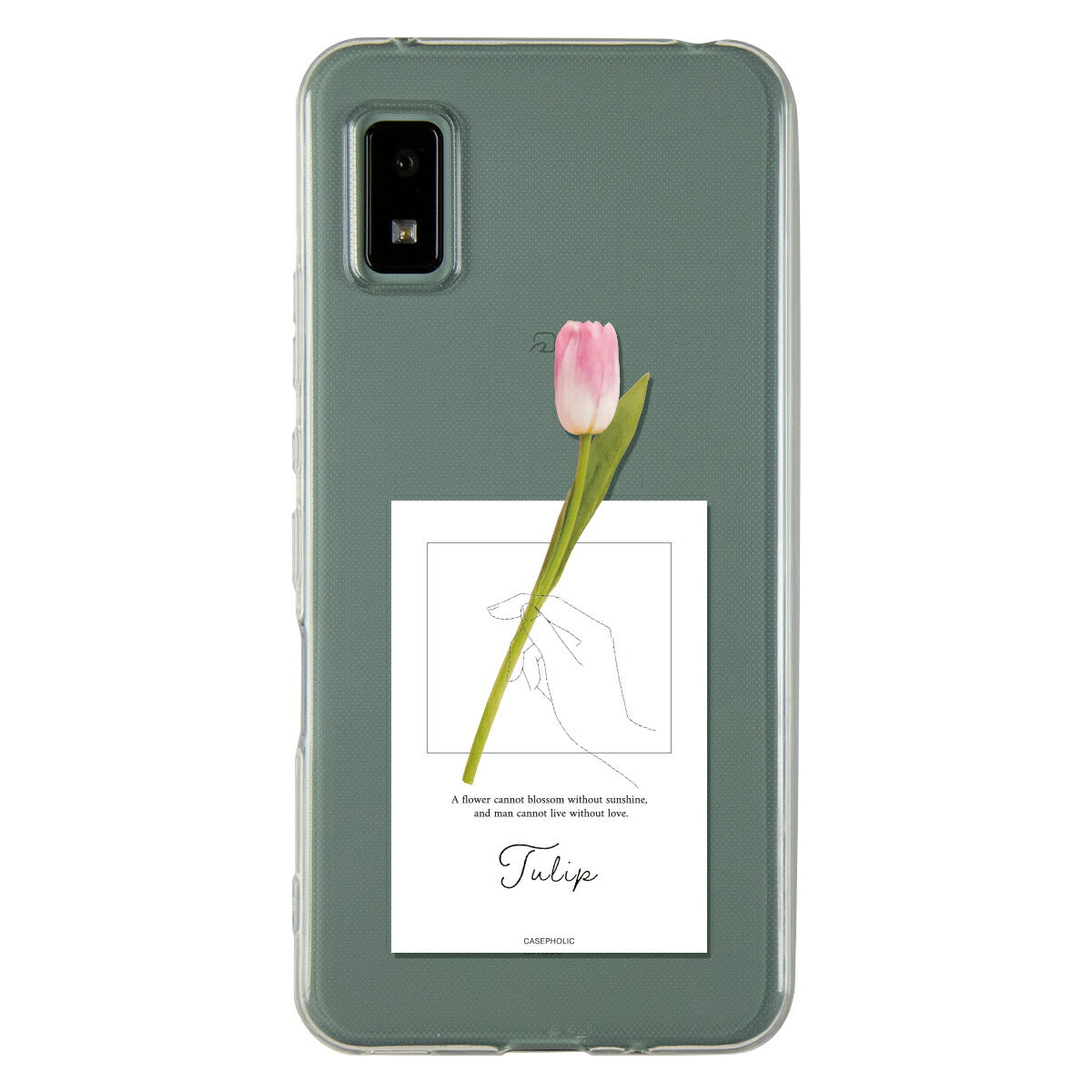 AQUOS 名入れ対応 一輪花 スマホケース