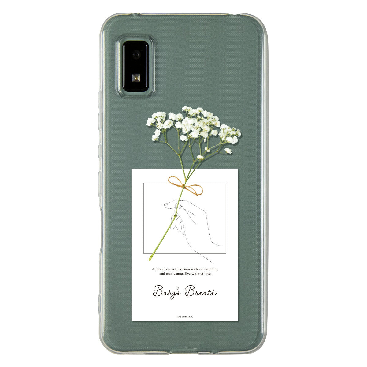 AQUOS 名入れ対応 一輪花 スマホケース