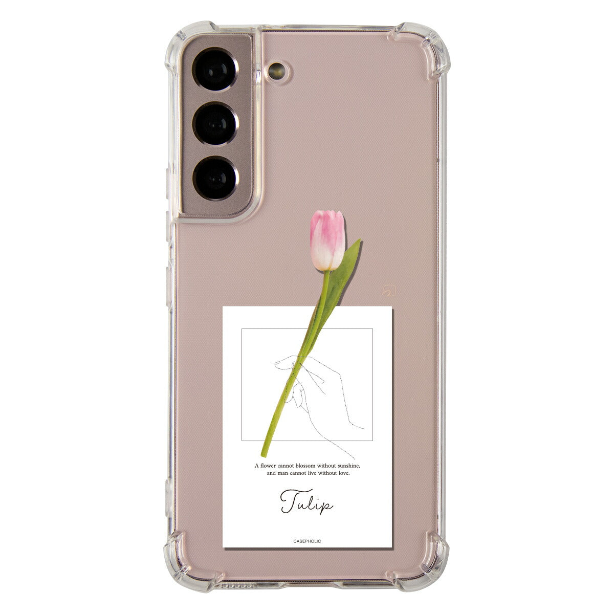 Galaxy 名入れ対応 一輪花 スマホケース