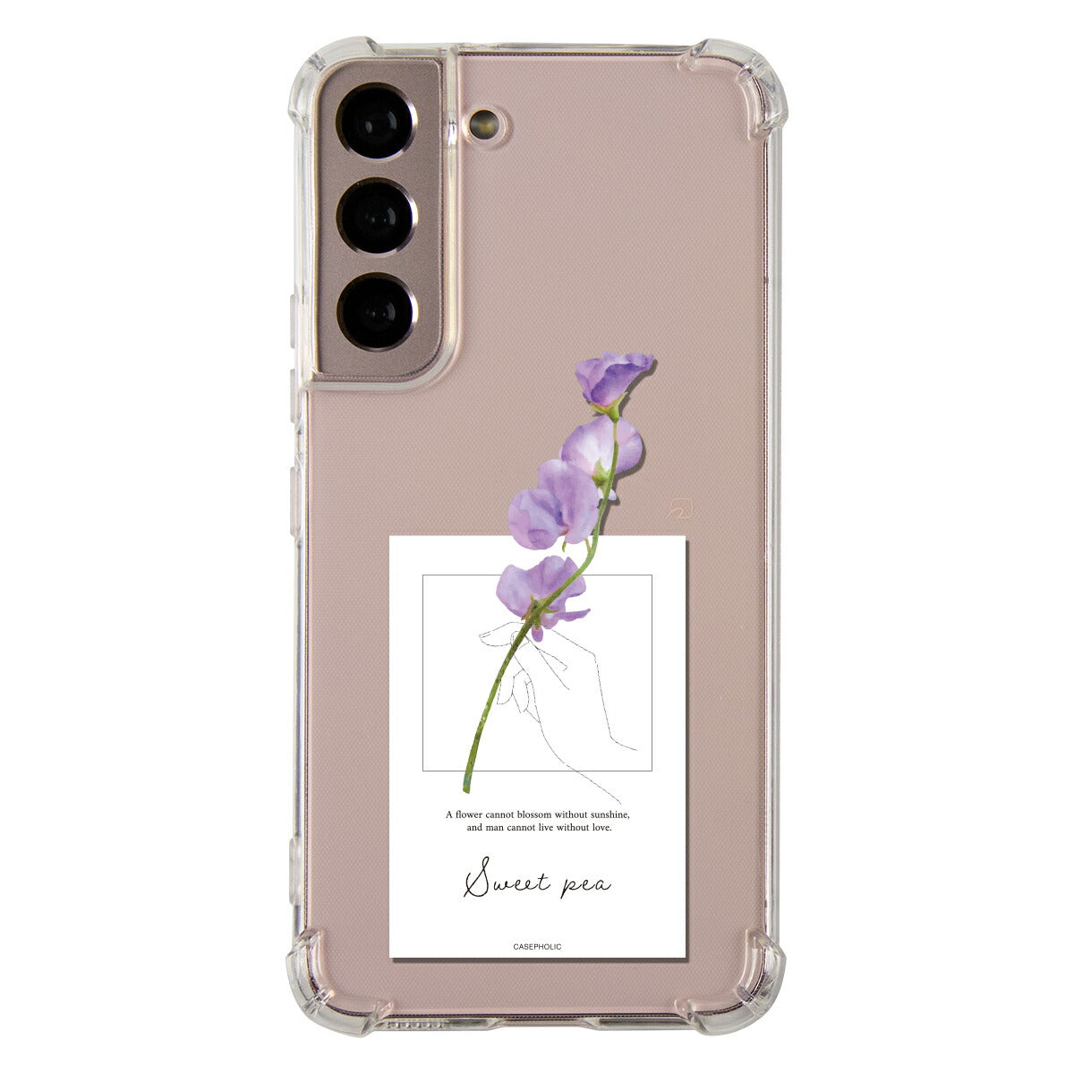 Galaxy 名入れ対応 一輪花 スマホケース