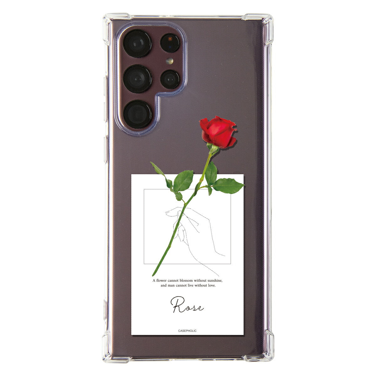 Galaxy 名入れ対応 一輪花 スマホケース