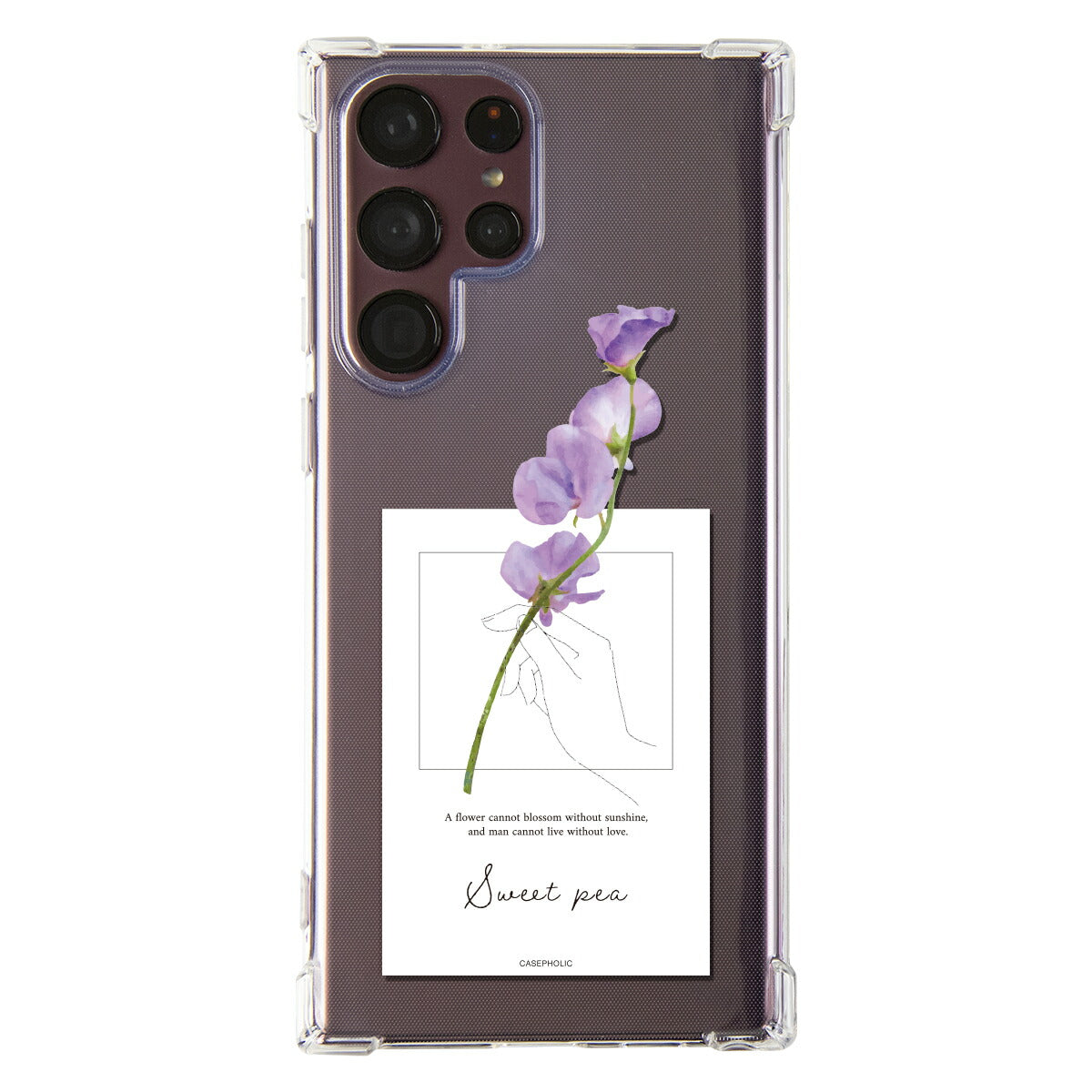 Galaxy 名入れ対応 一輪花 スマホケース