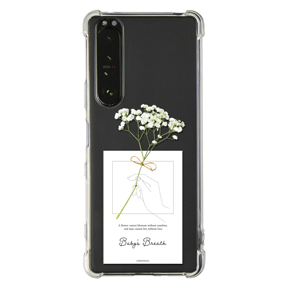Xperia ケース 名入れ対応 一輪花デザイン