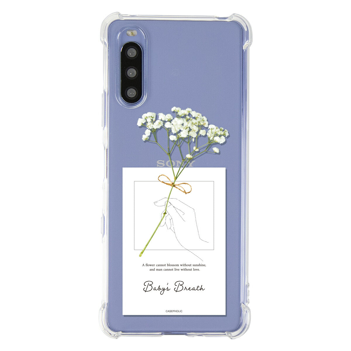 Xperia ケース 名入れ対応 一輪花デザイン