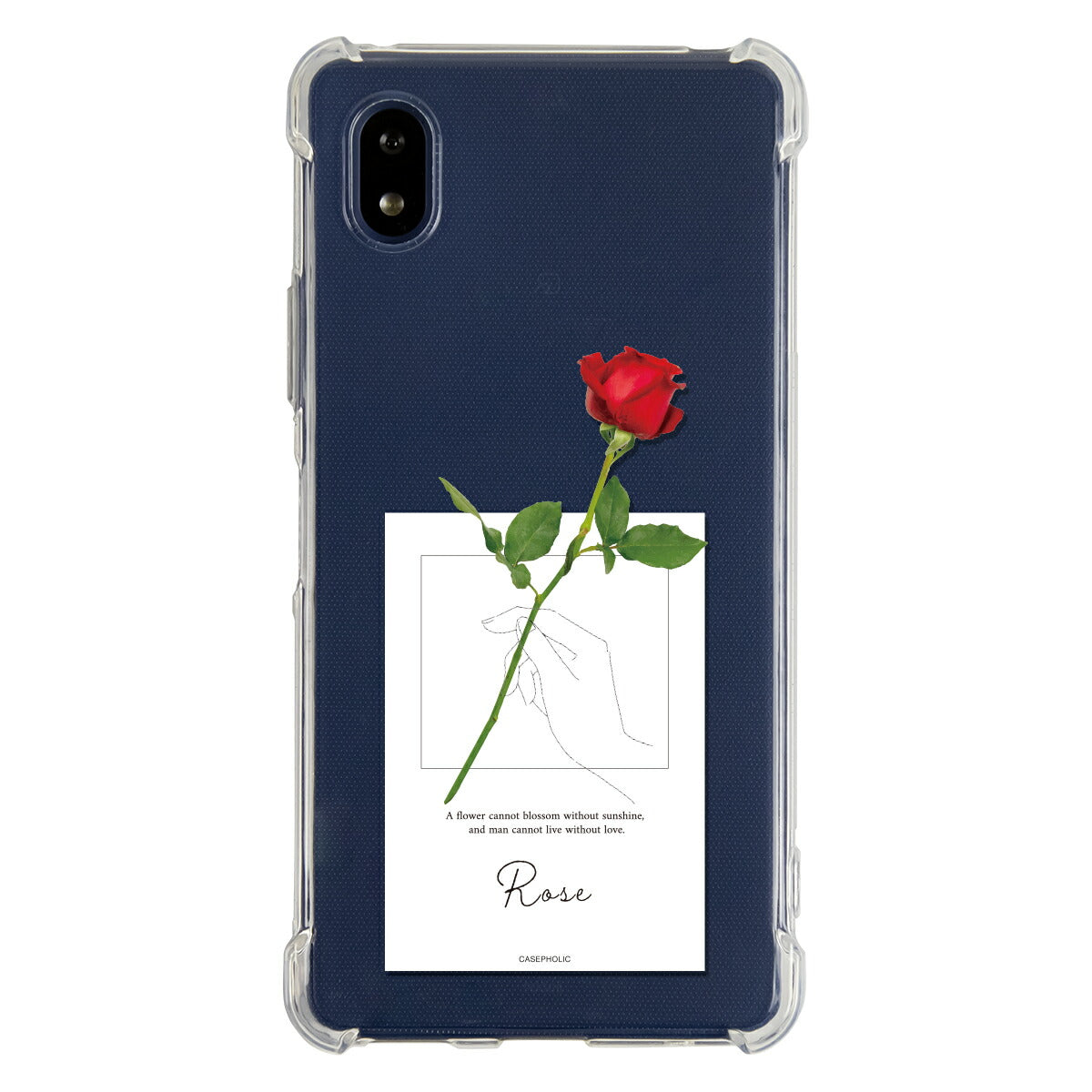 Xperia ケース 名入れ対応 一輪花デザイン