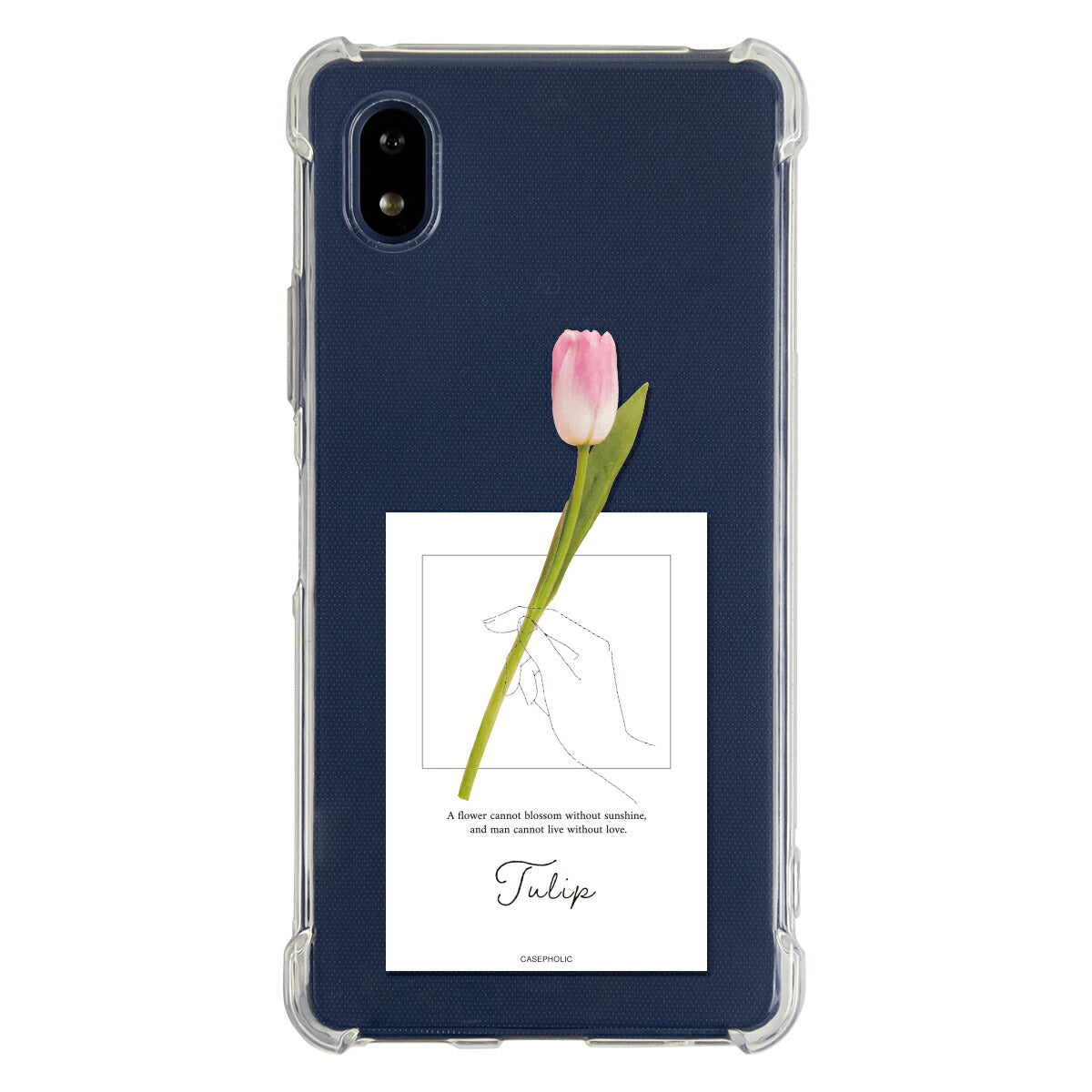 Xperia ケース 名入れ対応 一輪花デザイン