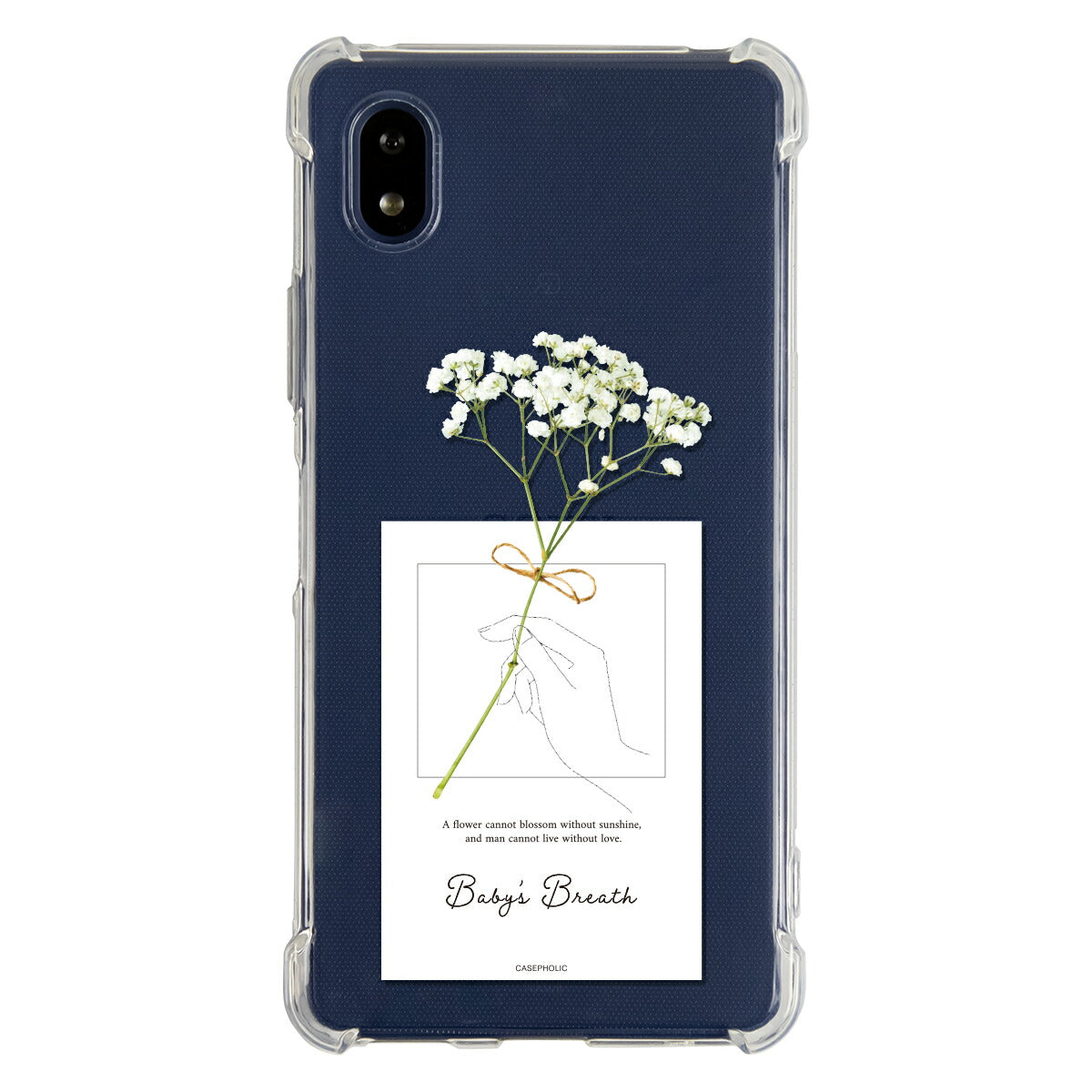 Xperia ケース 名入れ対応 一輪花デザイン