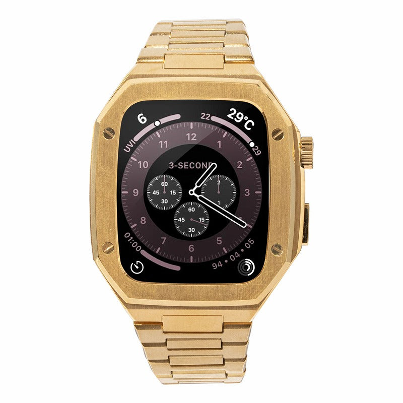 Apple Watch 一体型メタル＆ラバーバンド 44mm 45mm 40mm 41mm