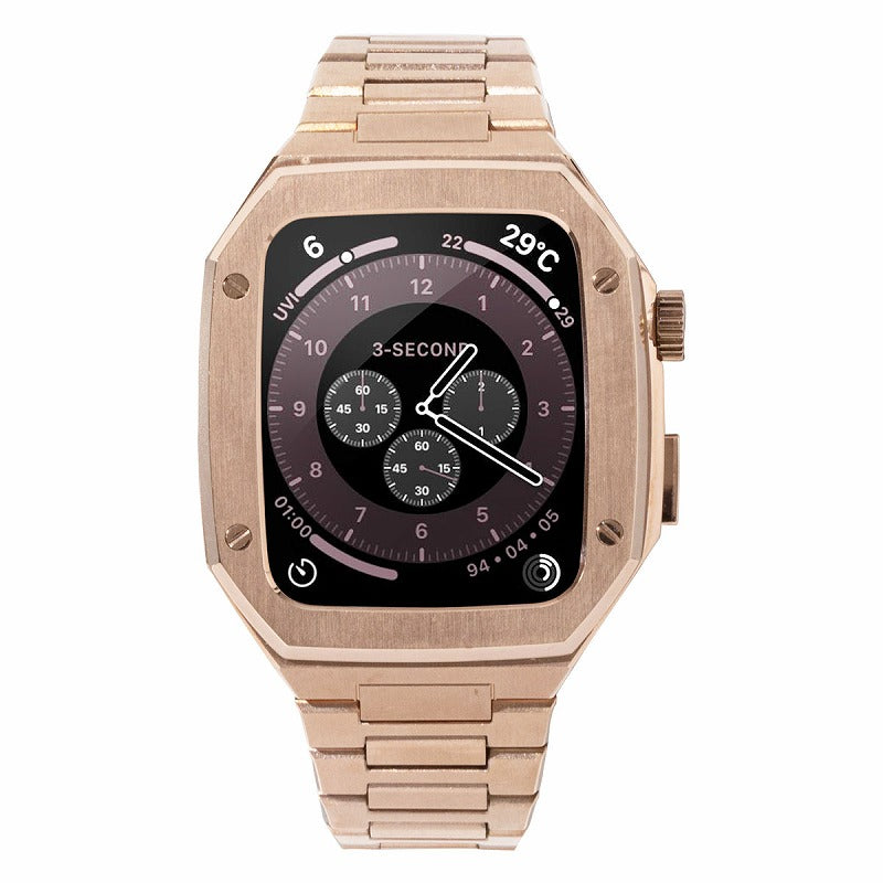 Apple Watch 一体型メタル＆ラバーバンド 44mm 45mm 40mm 41mm