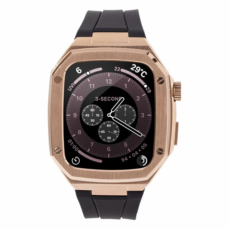 Apple Watch 一体型メタル＆ラバーバンド 44mm 45mm 40mm 41mm