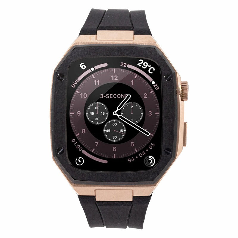 Apple Watch 一体型メタル＆ラバーバンド 44mm 45mm 40mm 41mm