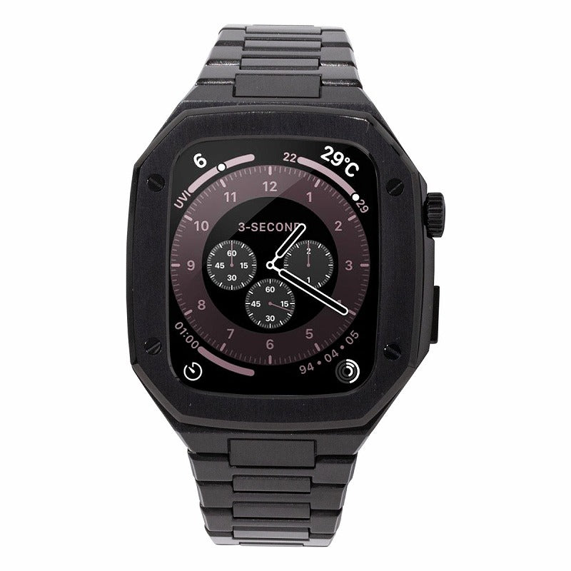 Apple Watch 一体型メタル＆ラバーバンド 44mm 45mm 40mm 41mm