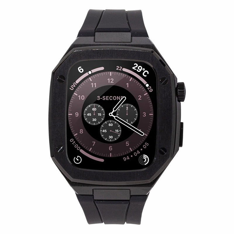 Apple Watch 一体型メタル＆ラバーバンド 44mm 45mm 40mm 41mm