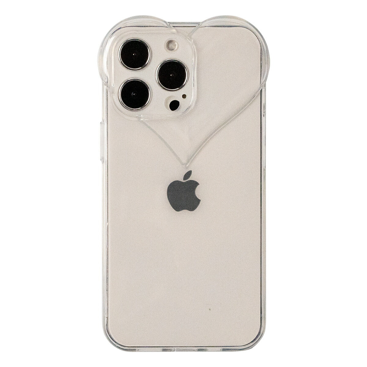 iPhone クリアケース ハートデザイン カメラ保護