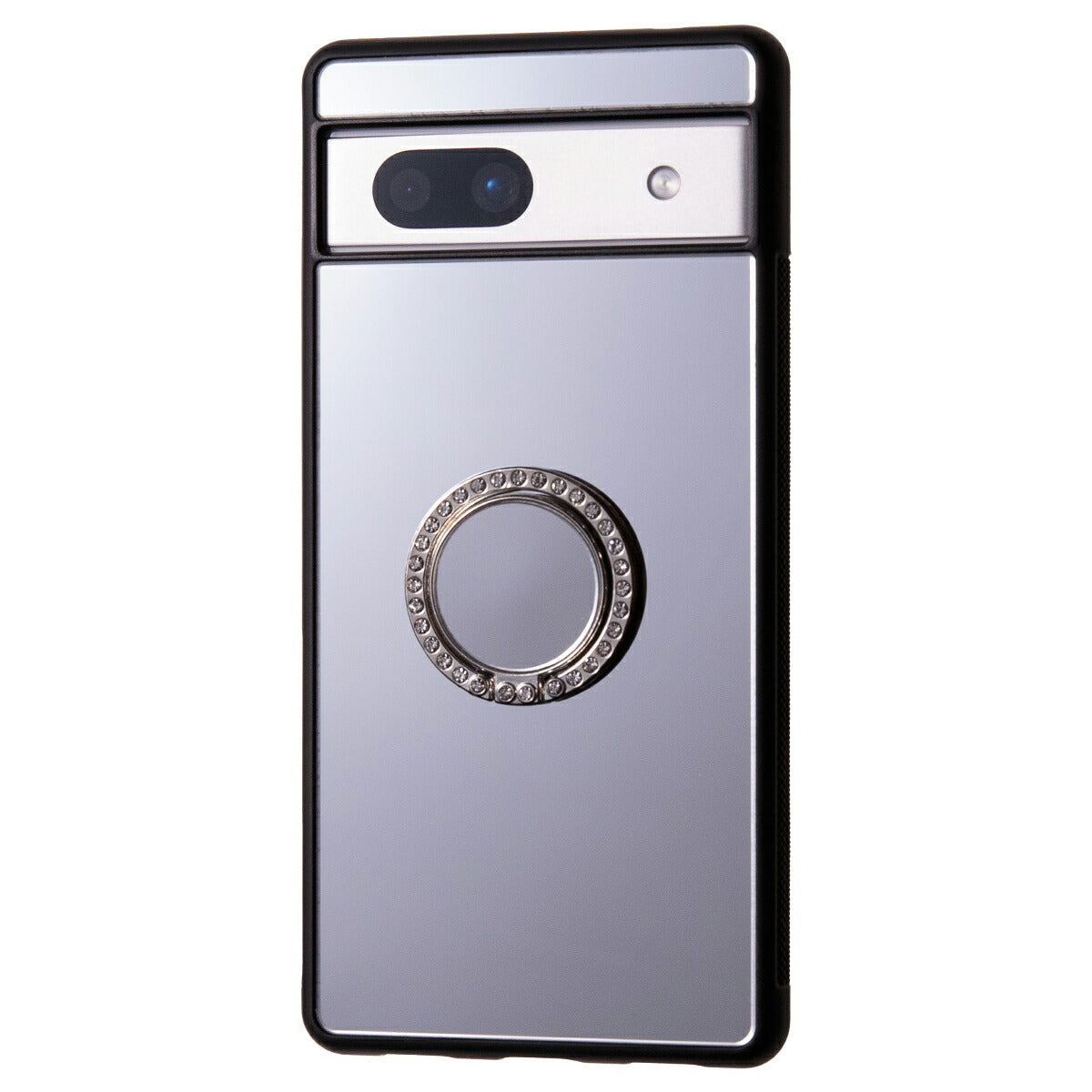 Google Pixel 8a ケース リング付き 背面ミラー スマホケース