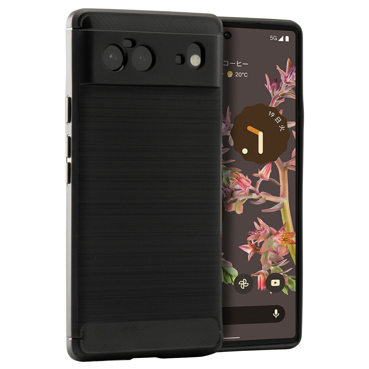 Google Pixel 6/6 Pro カーボン調TPU耐衝撃ソフトケース