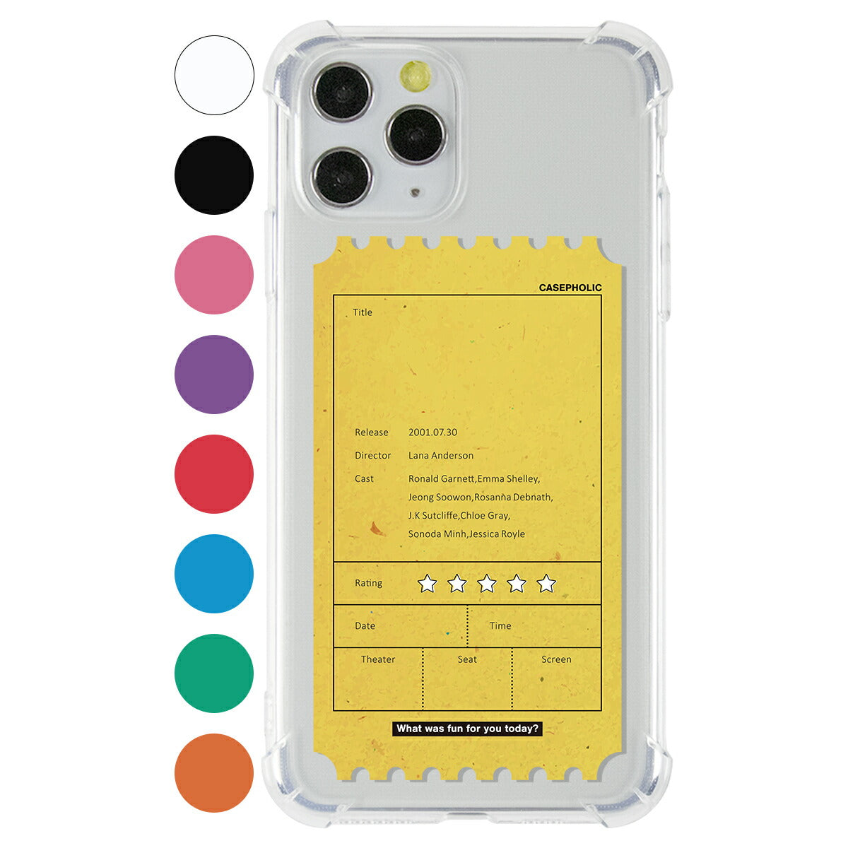 iPhone 名入れ対応 映画チケットモチーフ スマホケース