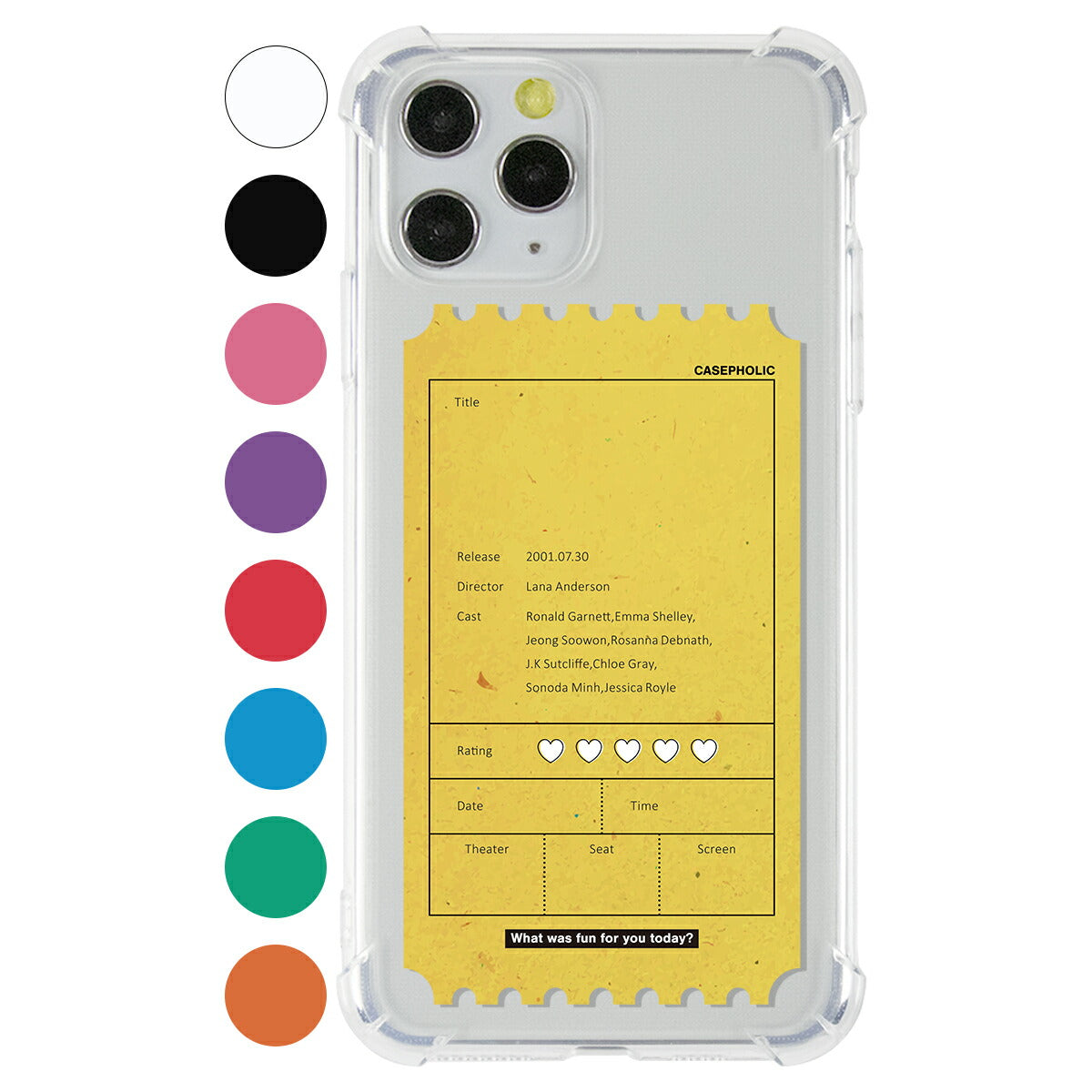 iPhone 名入れ対応 映画チケットモチーフ スマホケース