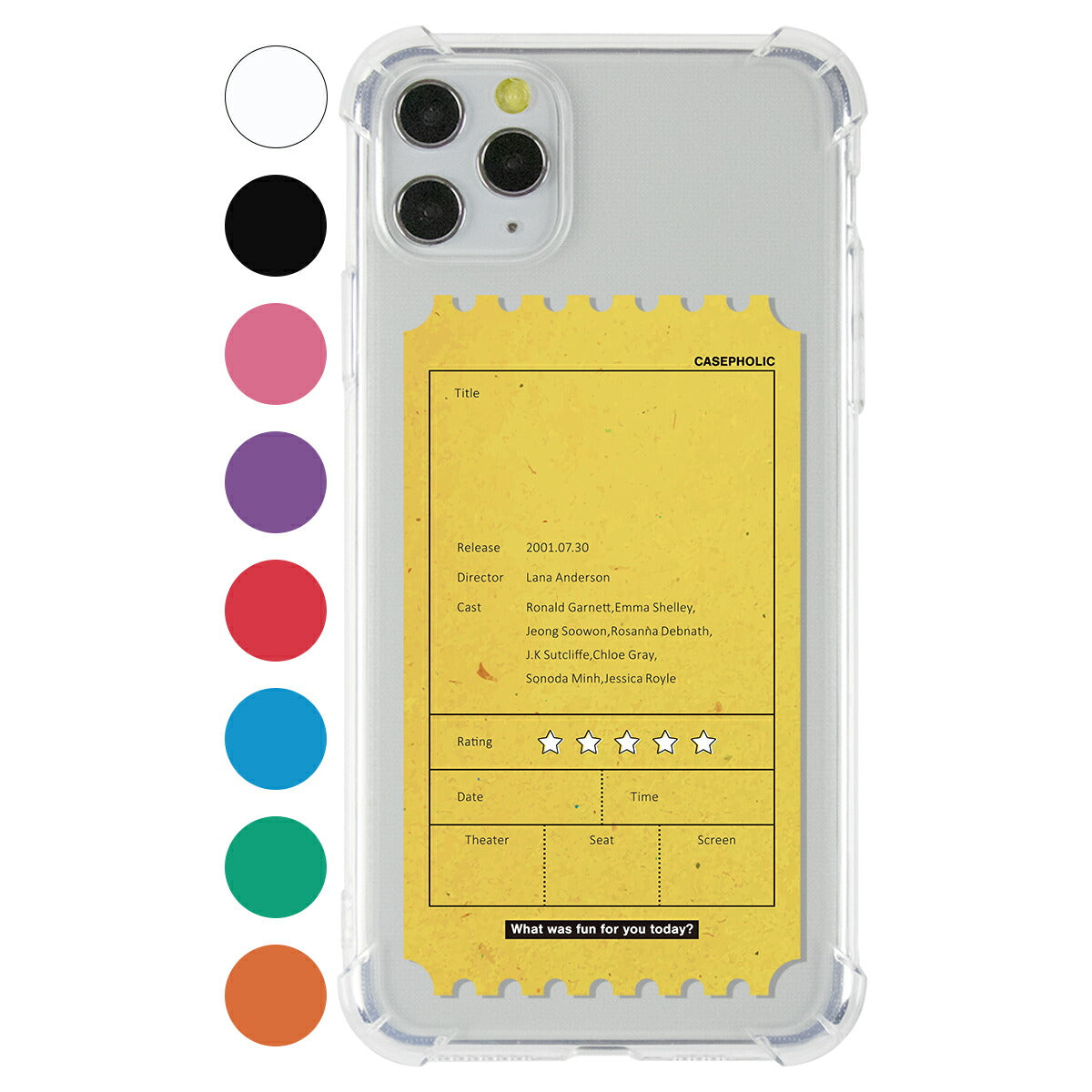iPhone 名入れ対応 映画チケットモチーフ スマホケース