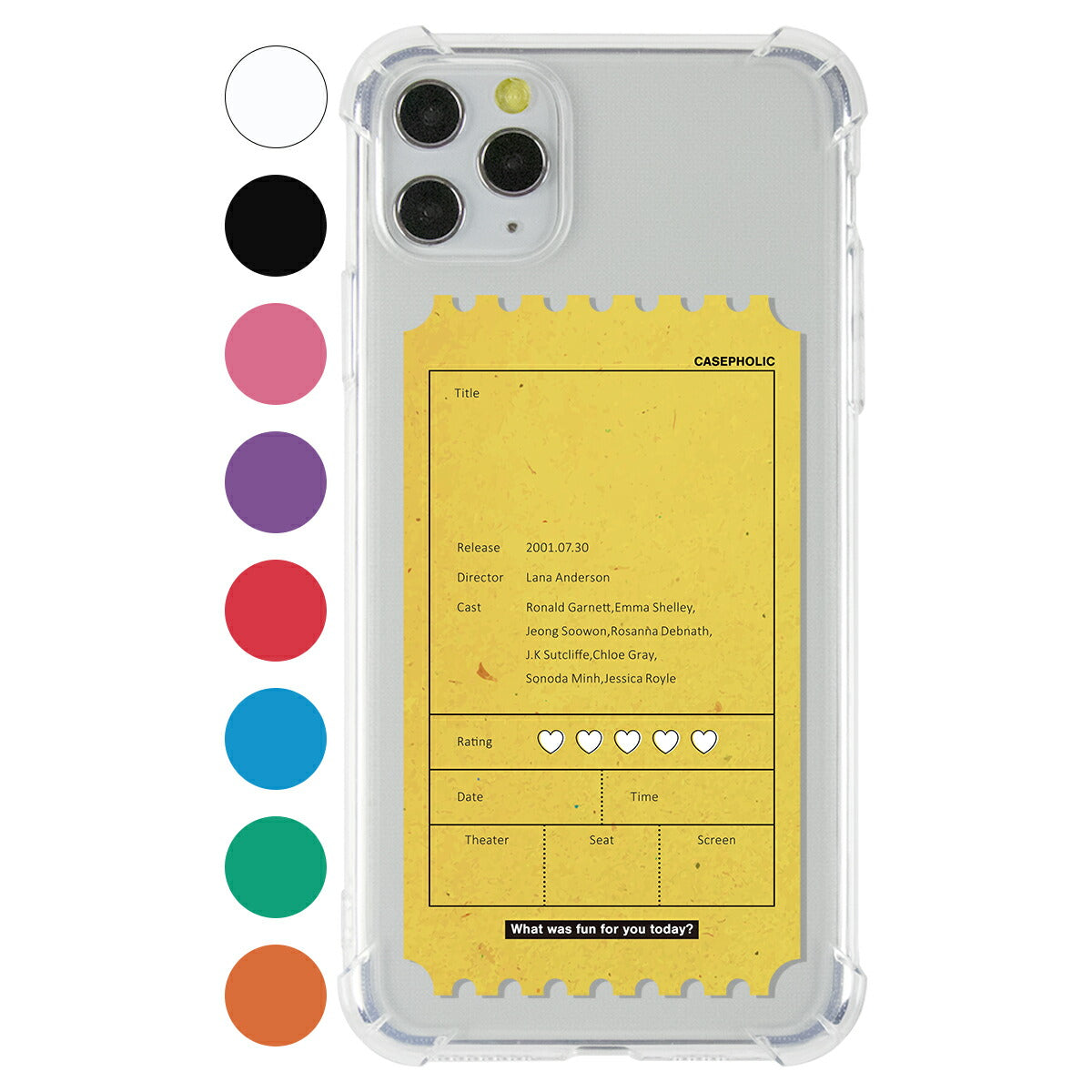 iPhone 名入れ対応 映画チケットモチーフ スマホケース