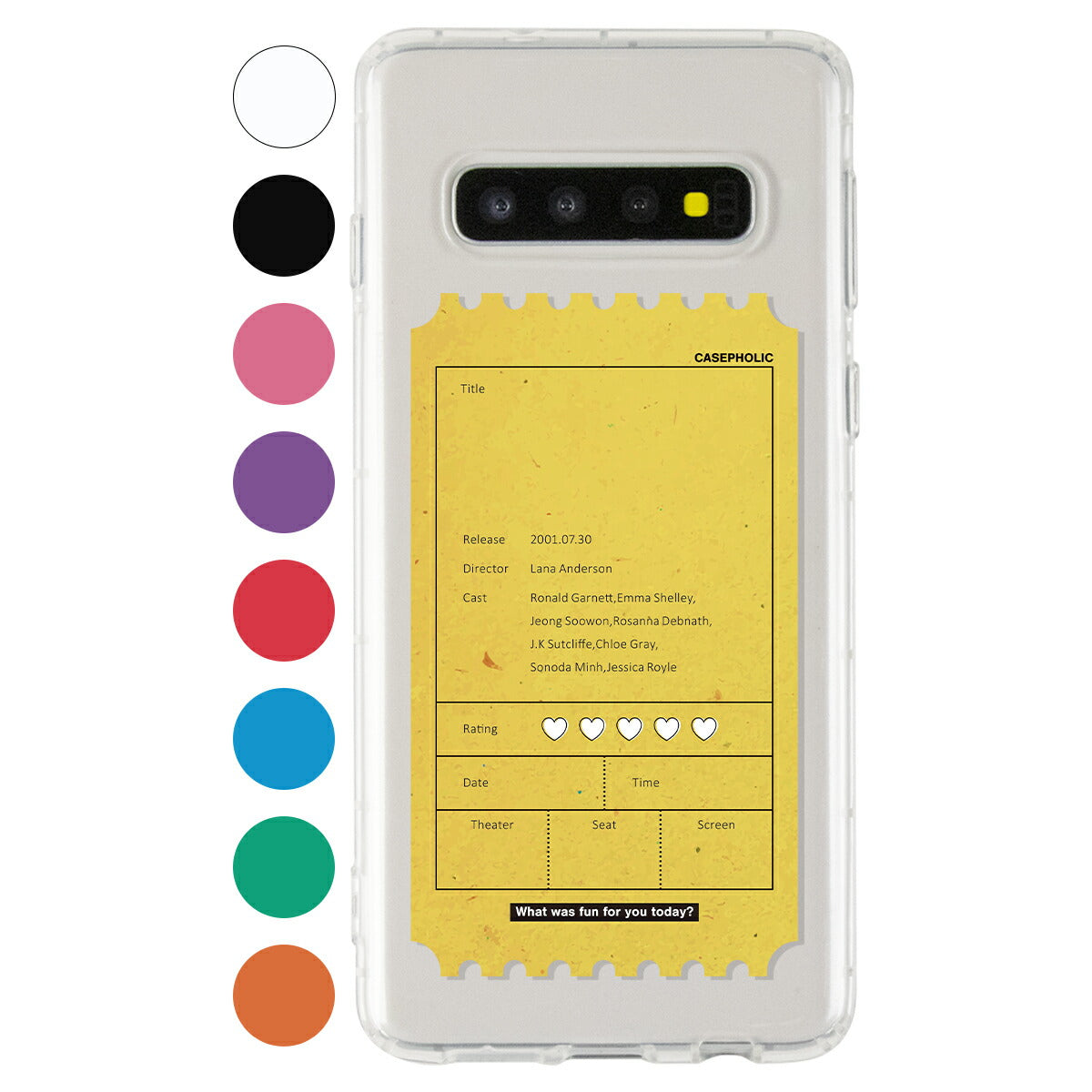 Galaxy 名入れ対応 映画チケットモチーフ スマホケース