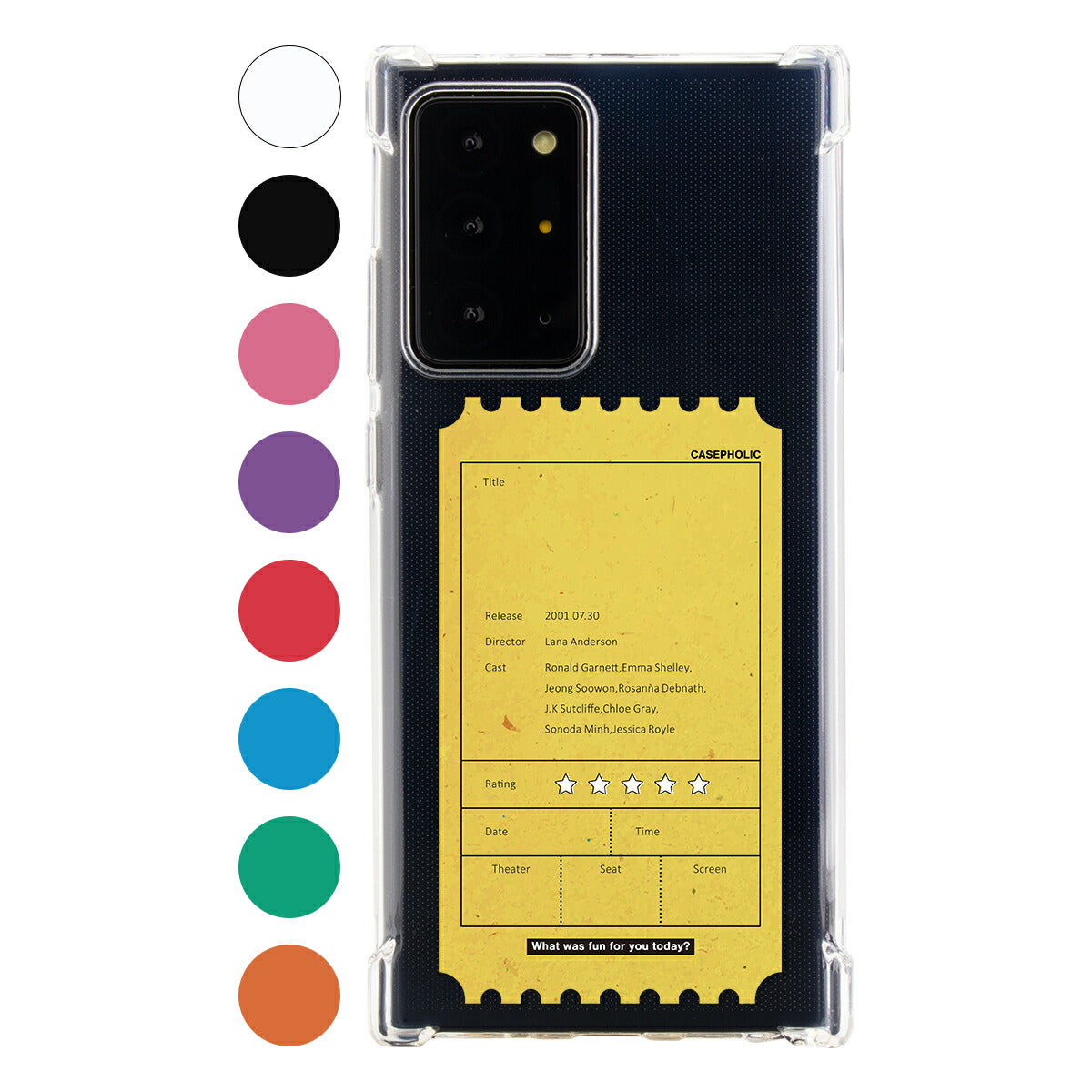 Galaxy 名入れ対応 映画チケットモチーフ スマホケース