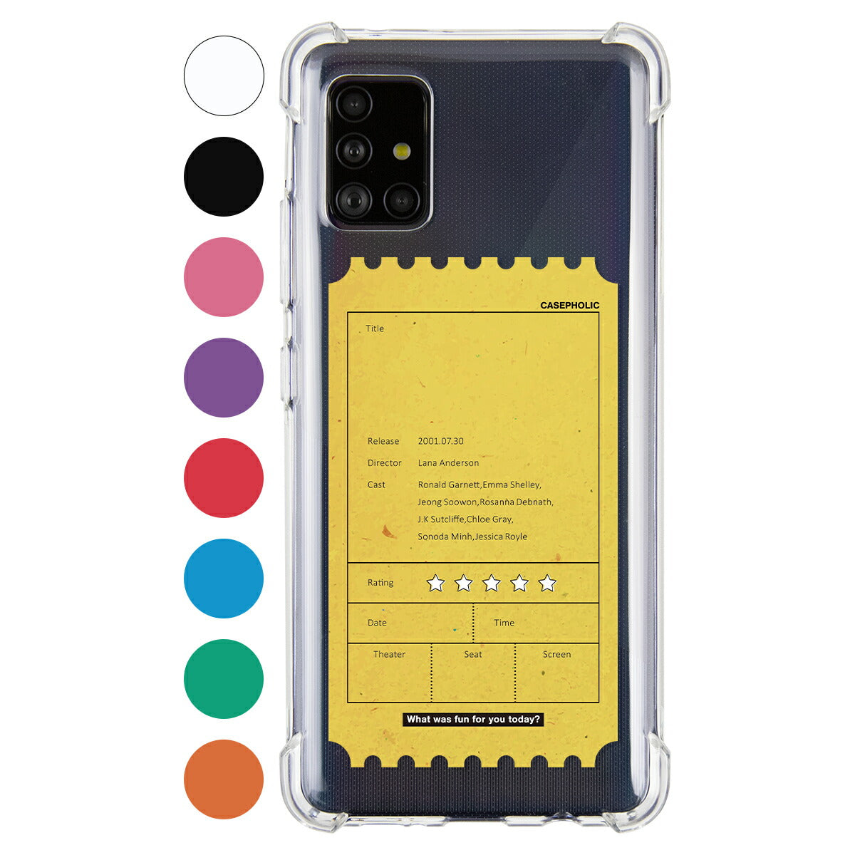 Galaxy 名入れ対応 映画チケットモチーフ スマホケース