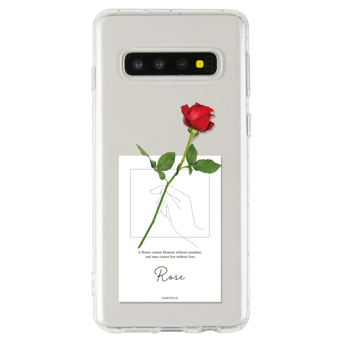 Galaxy 名入れ対応 一輪花 スマホケース