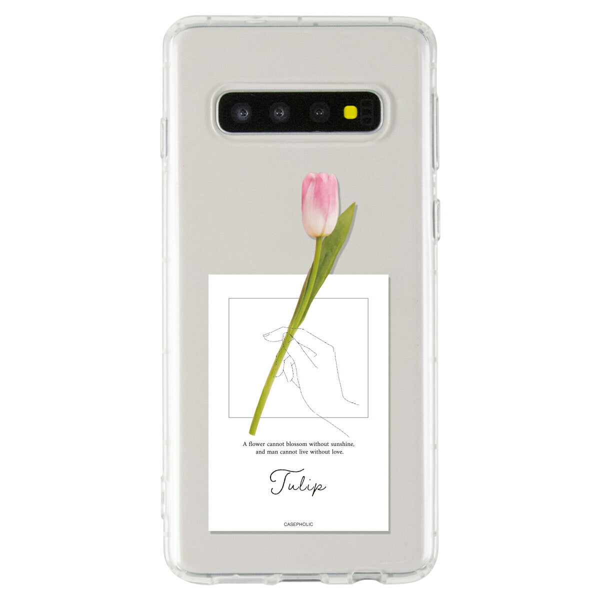 Galaxy 名入れ対応 一輪花 スマホケース