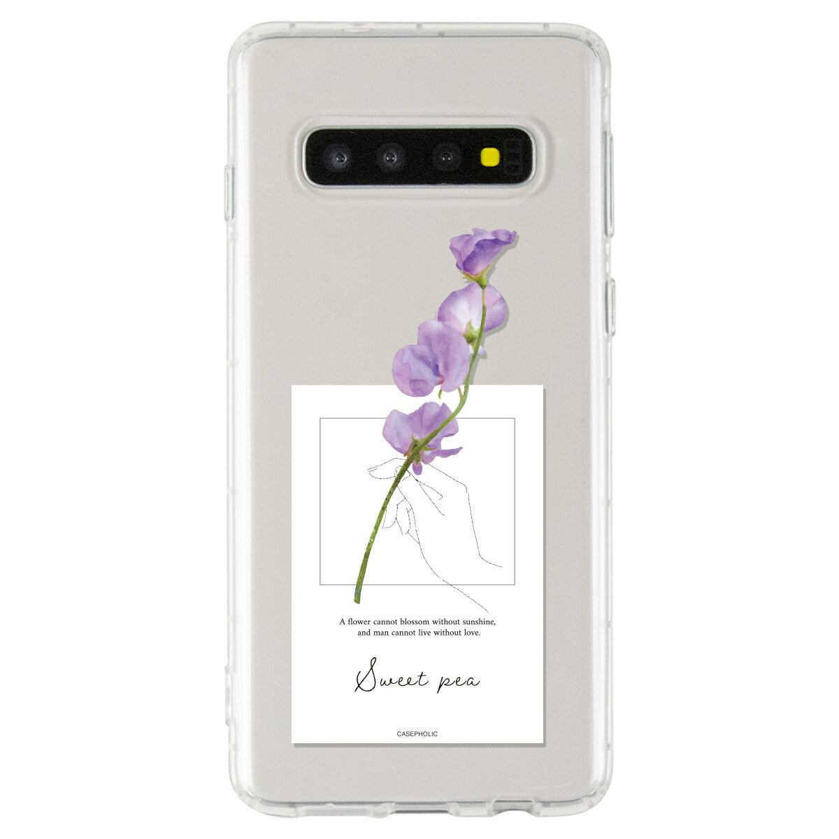 Galaxy 名入れ対応 一輪花 スマホケース