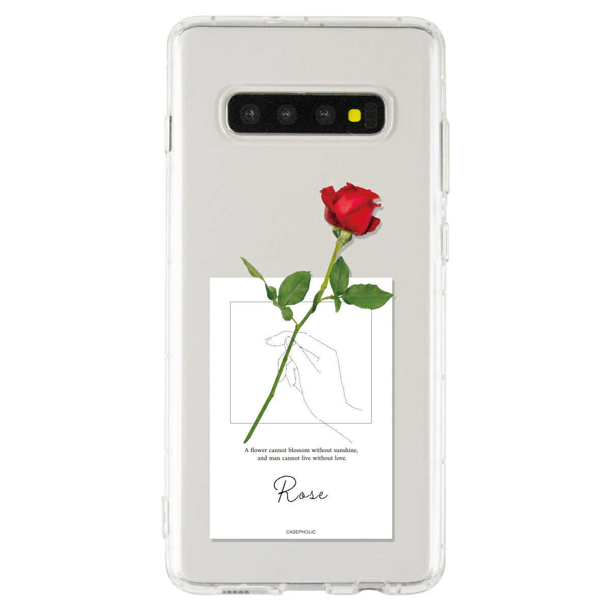 Galaxy 名入れ対応 一輪花 スマホケース