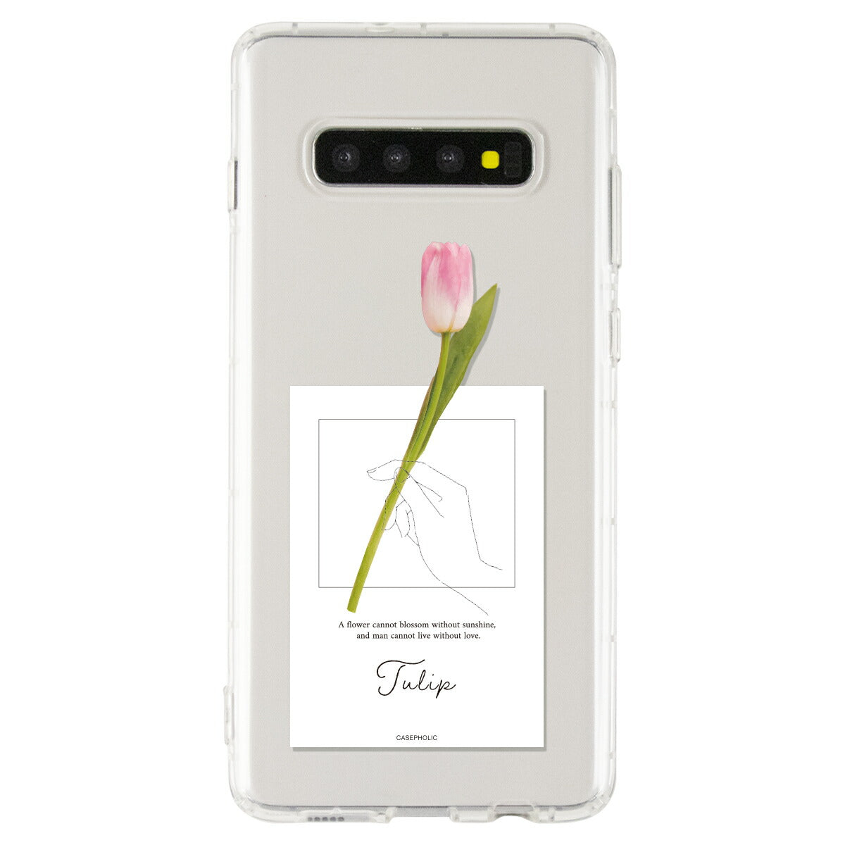 Galaxy 名入れ対応 一輪花 スマホケース