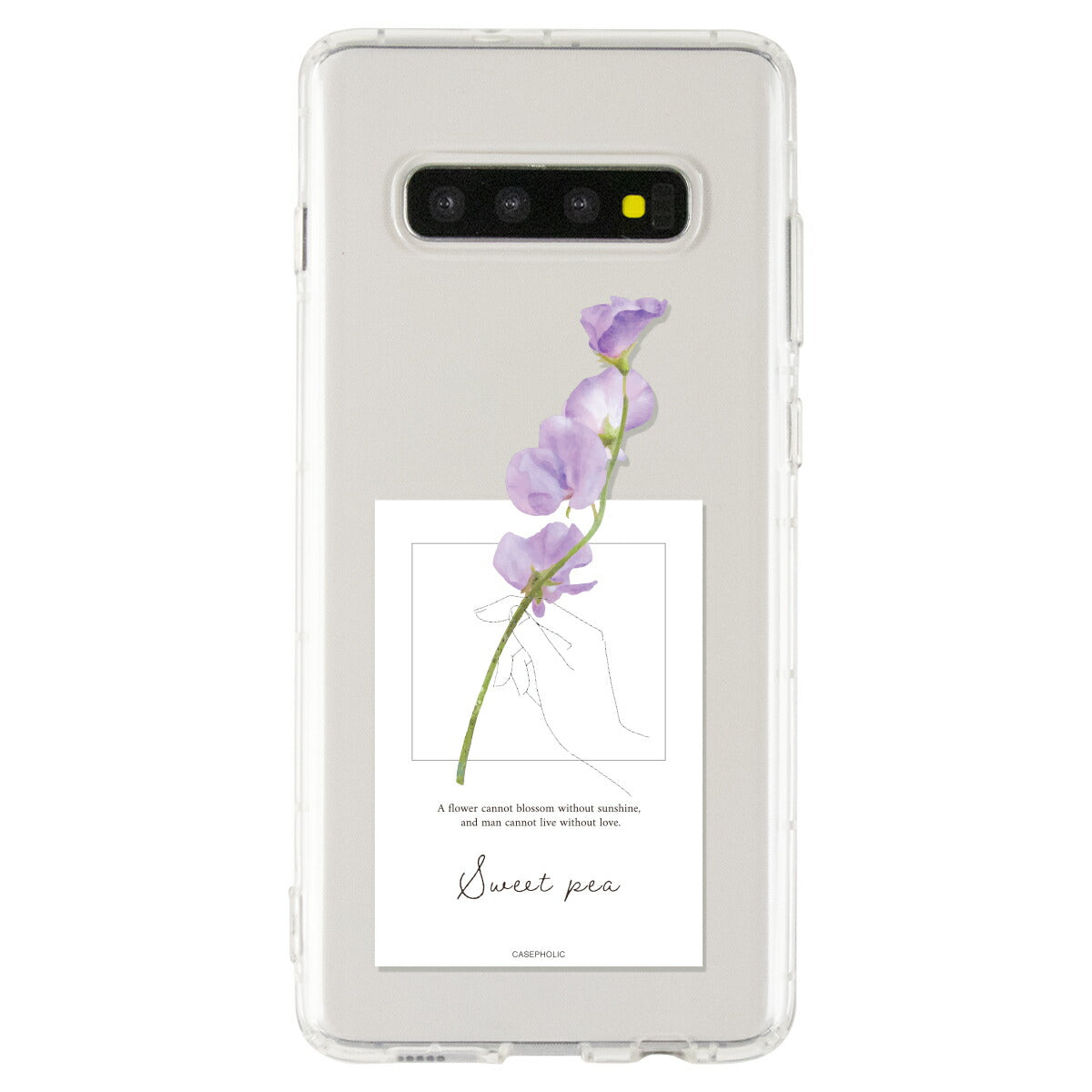 Galaxy 名入れ対応 一輪花 スマホケース