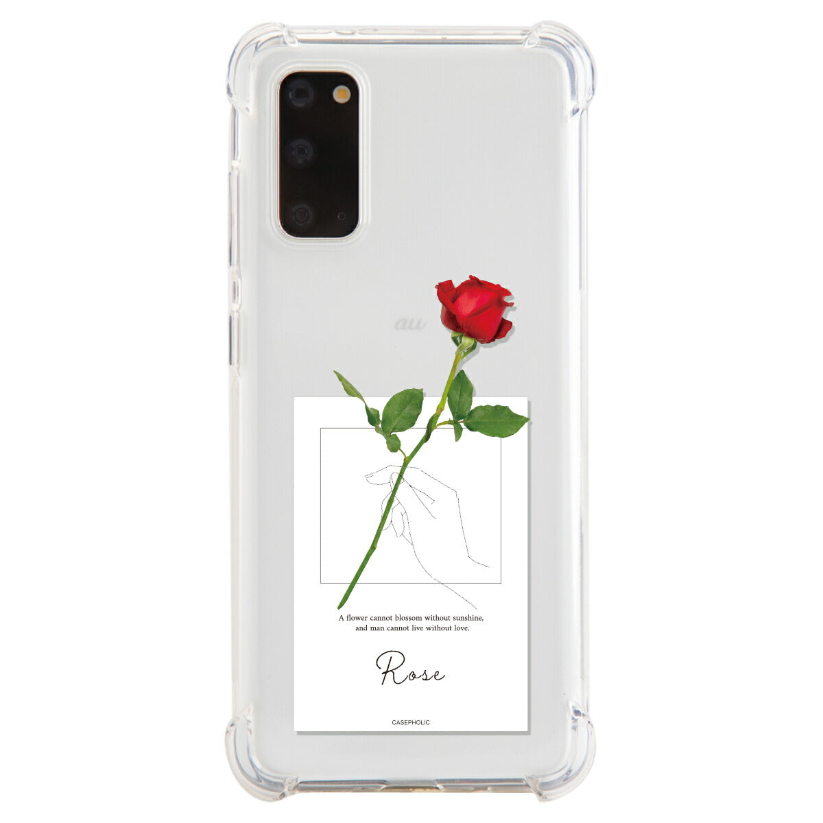 Galaxy 名入れ対応 一輪花 スマホケース