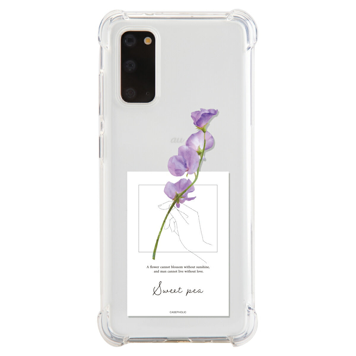 Galaxy 名入れ対応 一輪花 スマホケース