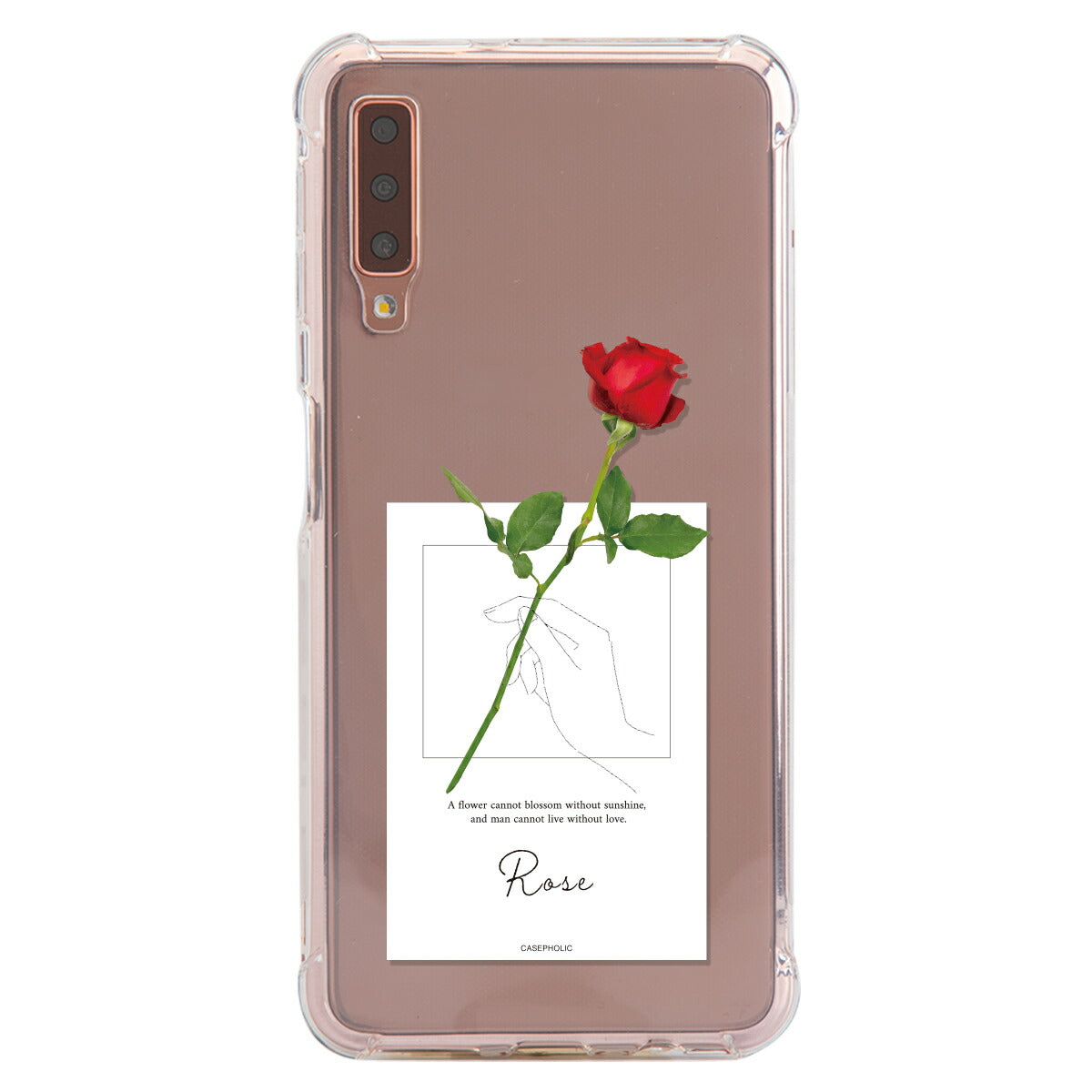 Galaxy 名入れ対応 一輪花 スマホケース