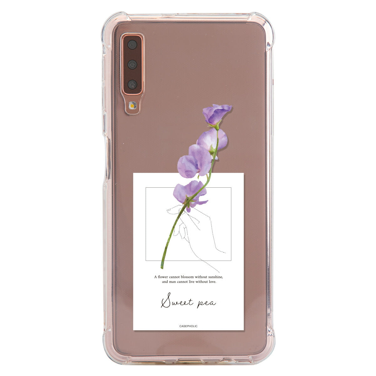Galaxy 名入れ対応 一輪花 スマホケース