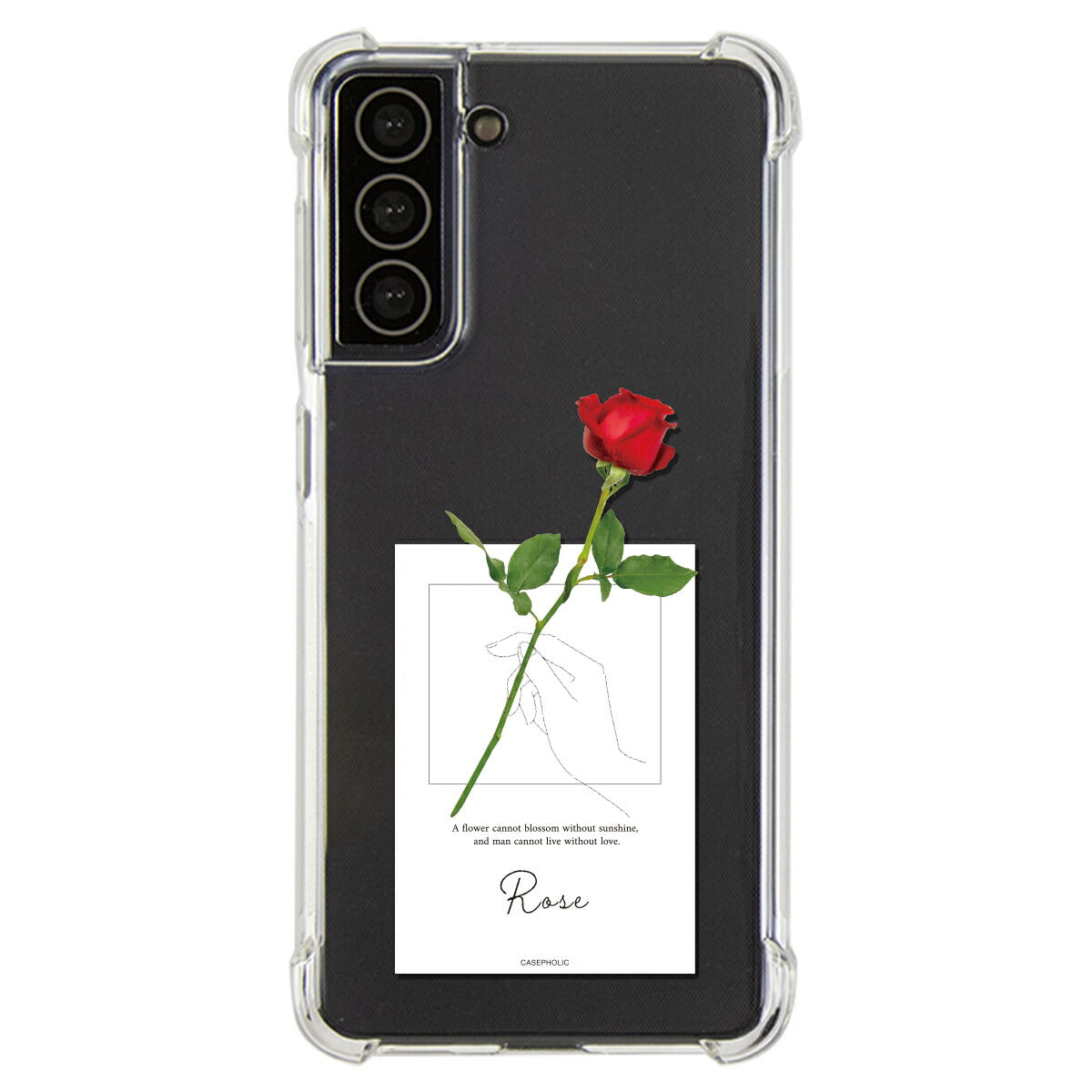 Galaxy 名入れ対応 一輪花 スマホケース