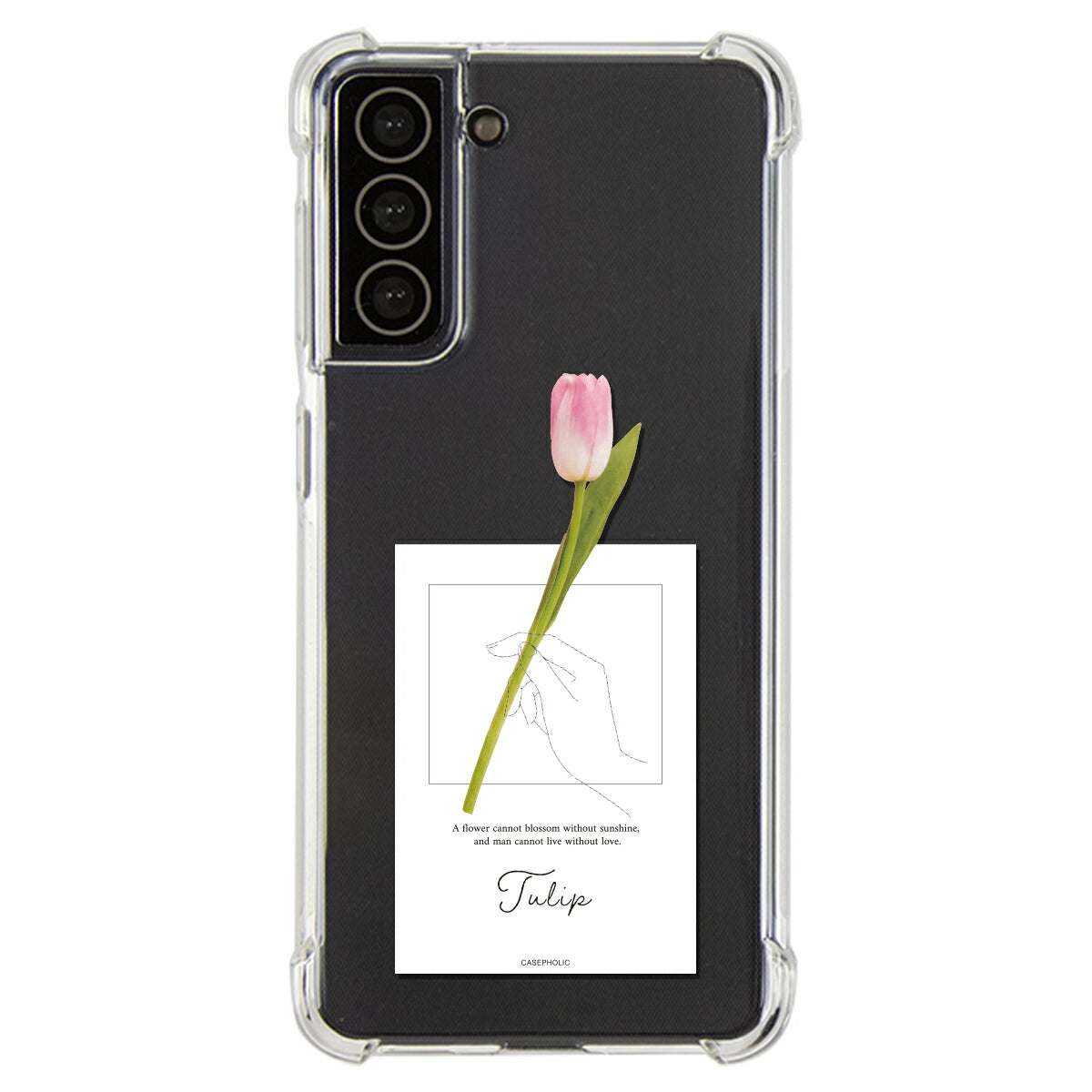 Galaxy 名入れ対応 一輪花 スマホケース