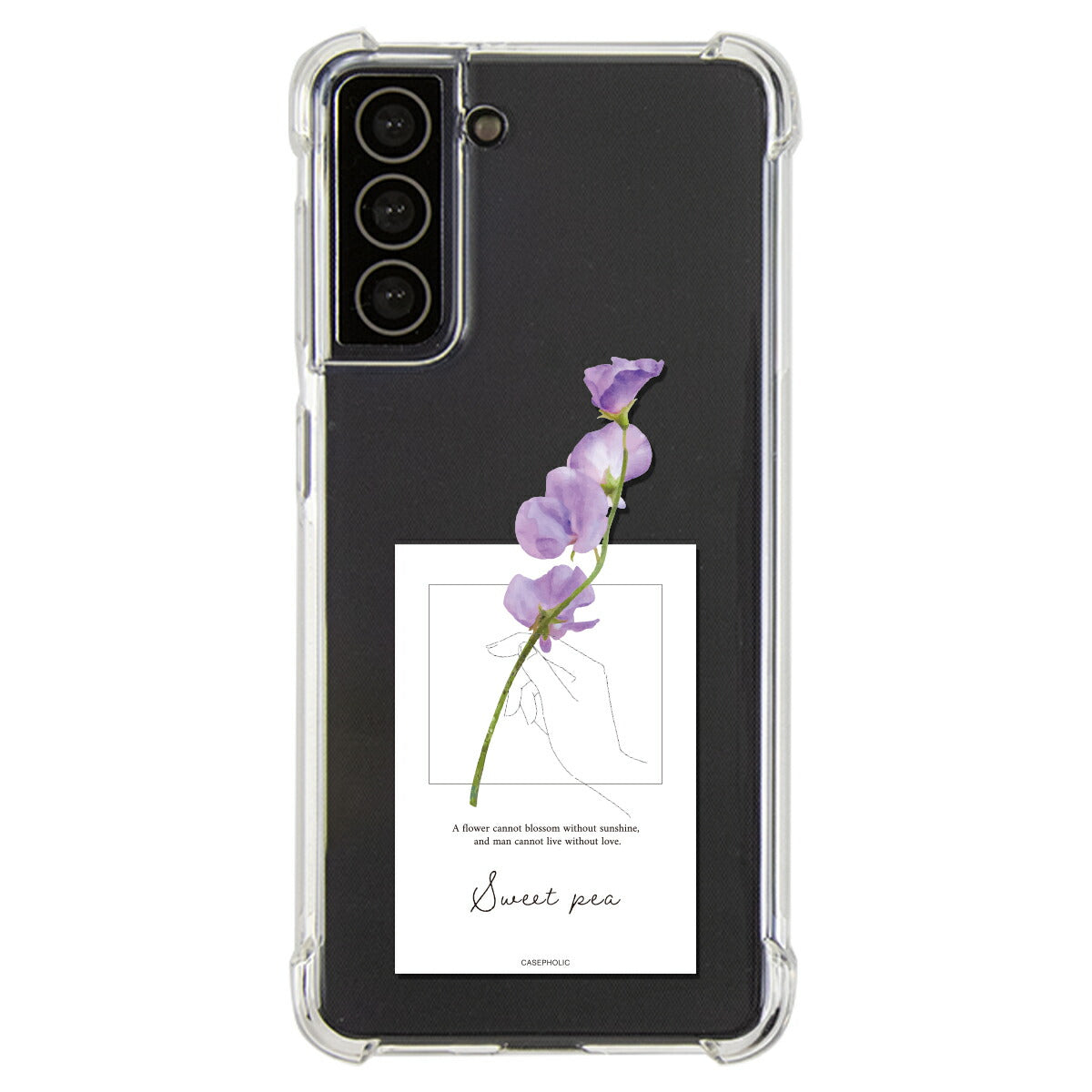 Galaxy 名入れ対応 一輪花 スマホケース