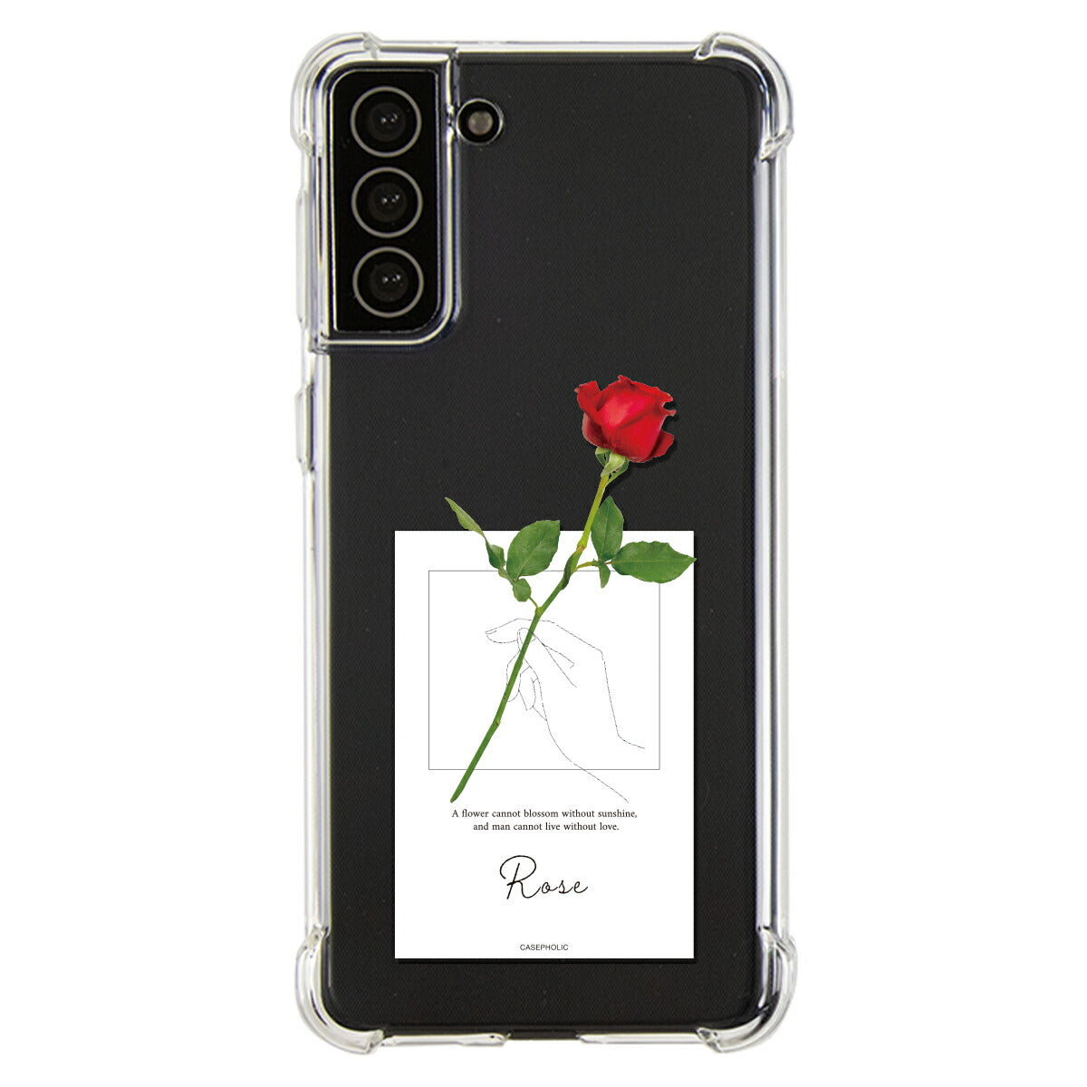 Galaxy 名入れ対応 一輪花 スマホケース