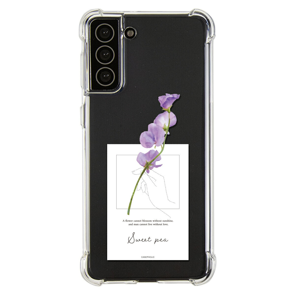 Galaxy 名入れ対応 一輪花 スマホケース