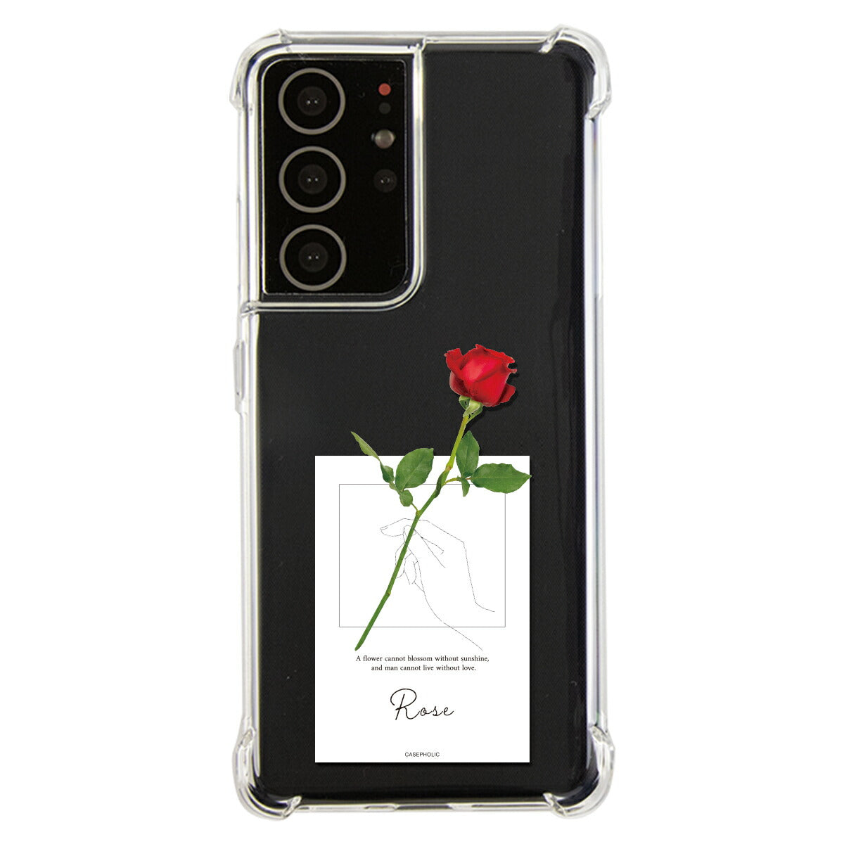 Galaxy 名入れ対応 一輪花 スマホケース