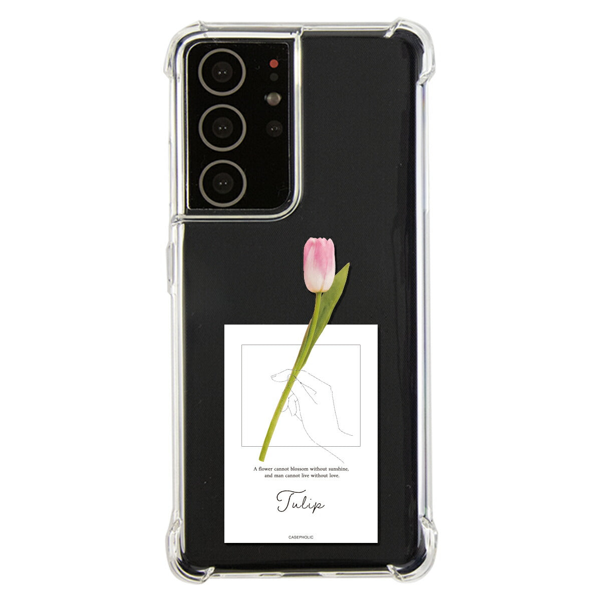 Galaxy 名入れ対応 一輪花 スマホケース