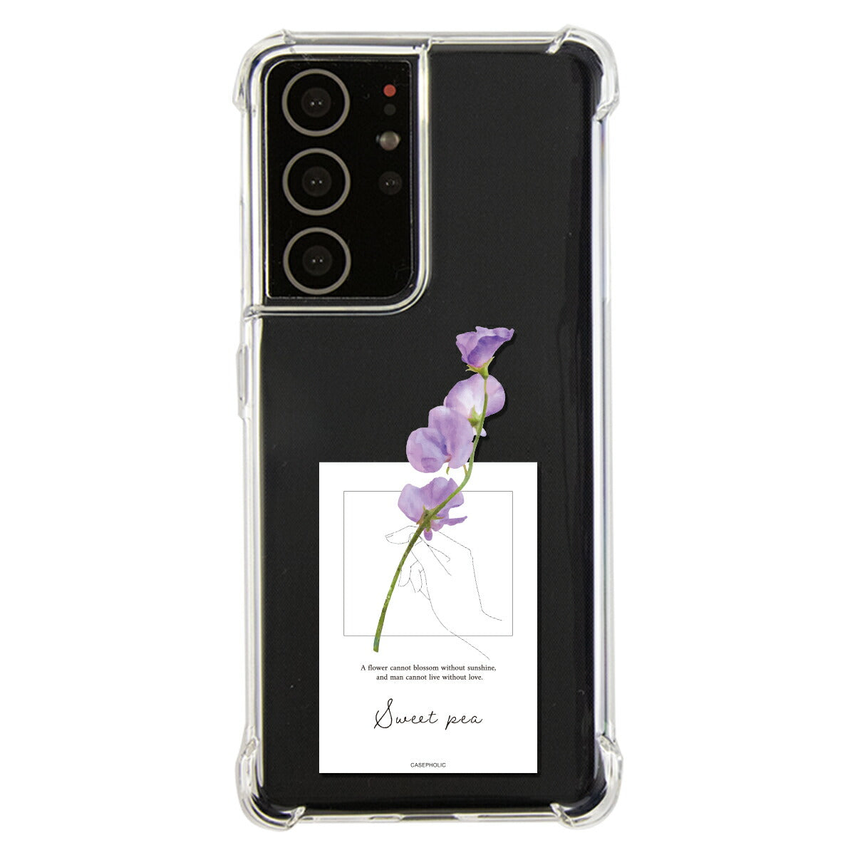 Galaxy 名入れ対応 一輪花 スマホケース